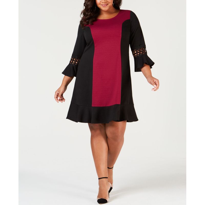 Ny Collection Plus Size Colorblocked Sheath Dress